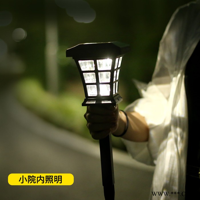 點點1380E 太陽能庭院燈 戶外草坪燈l ed防水柱頭燈別墅花園裝飾插地燈節(jié)日氛圍燈路燈