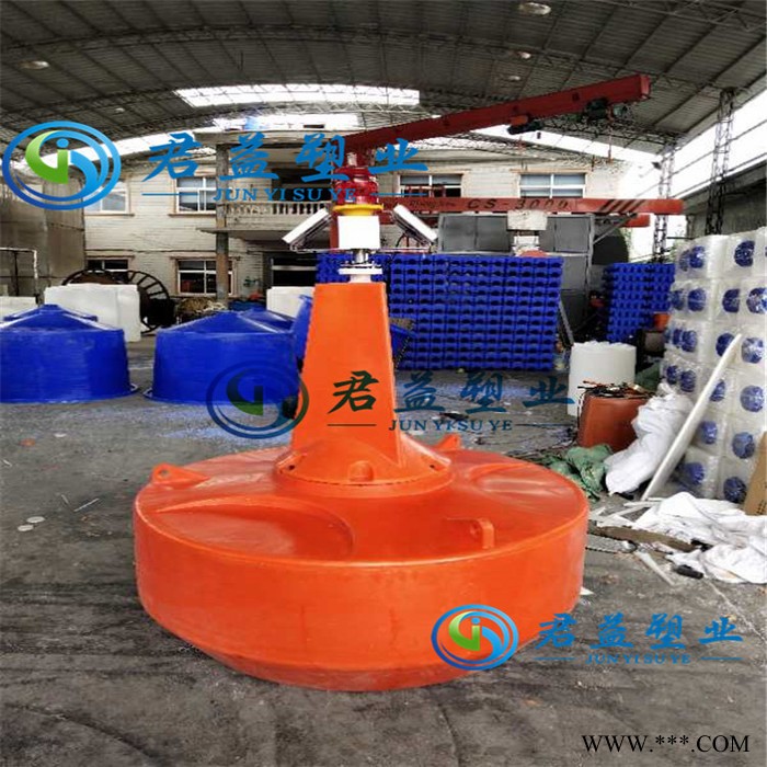 河道施工用帶太陽能警示燈浮標 pe航標