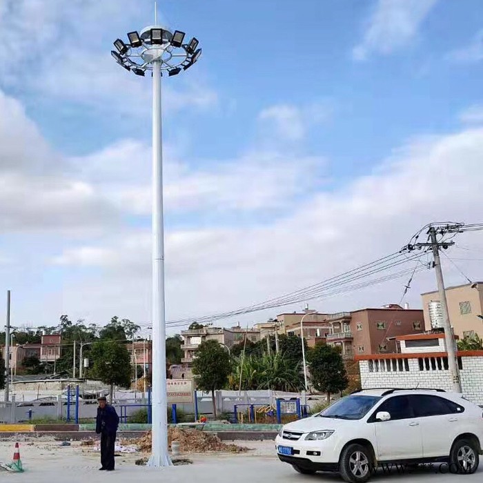 高桿燈廠家定制8米十字路口15m2030米藍球廣場太陽能升降式高桿燈