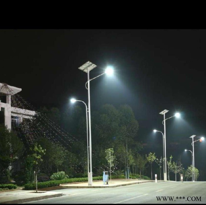 河北7米8米雙臂太陽能路燈 戶外照明太陽能路燈