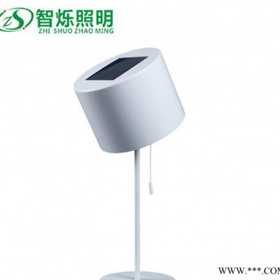 創意拉線式護眼太陽能LED臺燈室內臥室床頭太陽能夜燈熱賣