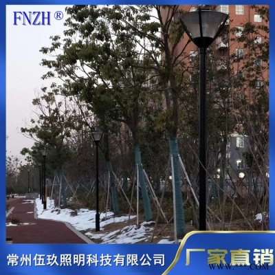 常州FNZH伍玖照明0350109湖北黃石小區園林廣場戶外綠化特色仿古太陽能不銹鋼鋁型材防水庭院燈廠家景觀路燈批發