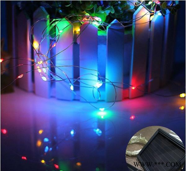 LED太陽能燈串 太陽能裝飾庭院燈 太陽能100led燈串圣誕裝飾燈串