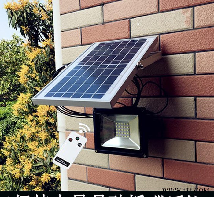 家用太陽能壁燈 led遙控投光燈照明戶外路燈防水草坪庭院燈太陽能