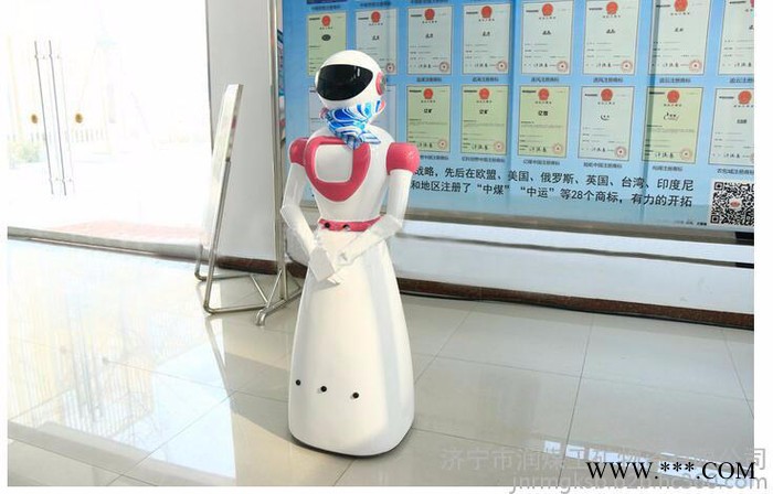 潤煤VTF165 獨特時尚的機器人外形根據(jù)餐廳引導線，自動送菜避障功能玻璃鋼外殼標配48V 12AH鋰電池以及充電器