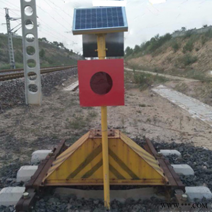 鐵路太陽能信號燈鐵路煤礦軌道車檔指示器鐵路表示燈土擋燈價格