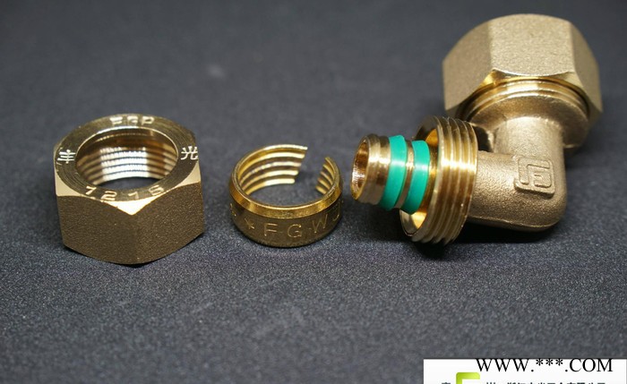 純銅鋁塑管配件太陽能熱水器管接頭1216管件L16等徑配件彎頭