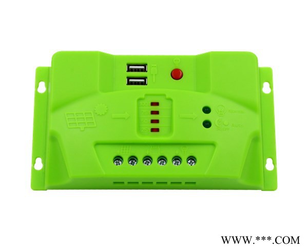 SR1012 太陽(yáng)能控制器 10A 12V LED指示 自2個(gè)USB接口 PWM充電 太陽(yáng)能智能控制器
