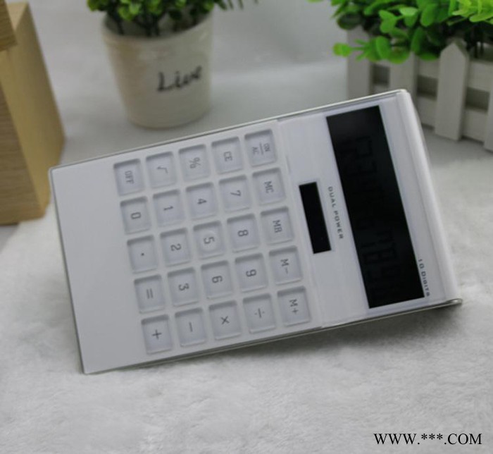 水晶計算器定制 太陽能簡約時尚禮品計算器 可印Logo