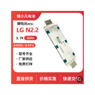 LG N2.2鋰電池軟包60AH/5C倍率快充太陽能房車大容量動力電池組