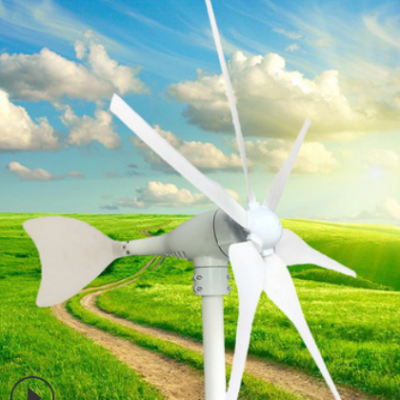 廠家銷售400W風力發電機12V24V六葉片家用戶外發電用風能微風啟動