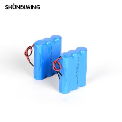 11.1V 12V18650三元鋰電池2500mAh三串加保護板