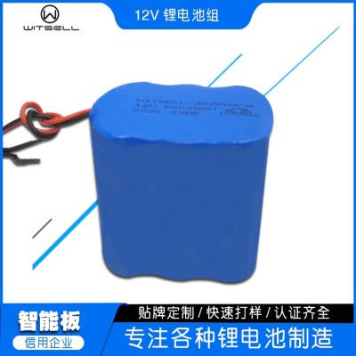 12V鋰電池組大容量電瓶移動電源11.1伏蓄電池 三串兩并鋰電池組