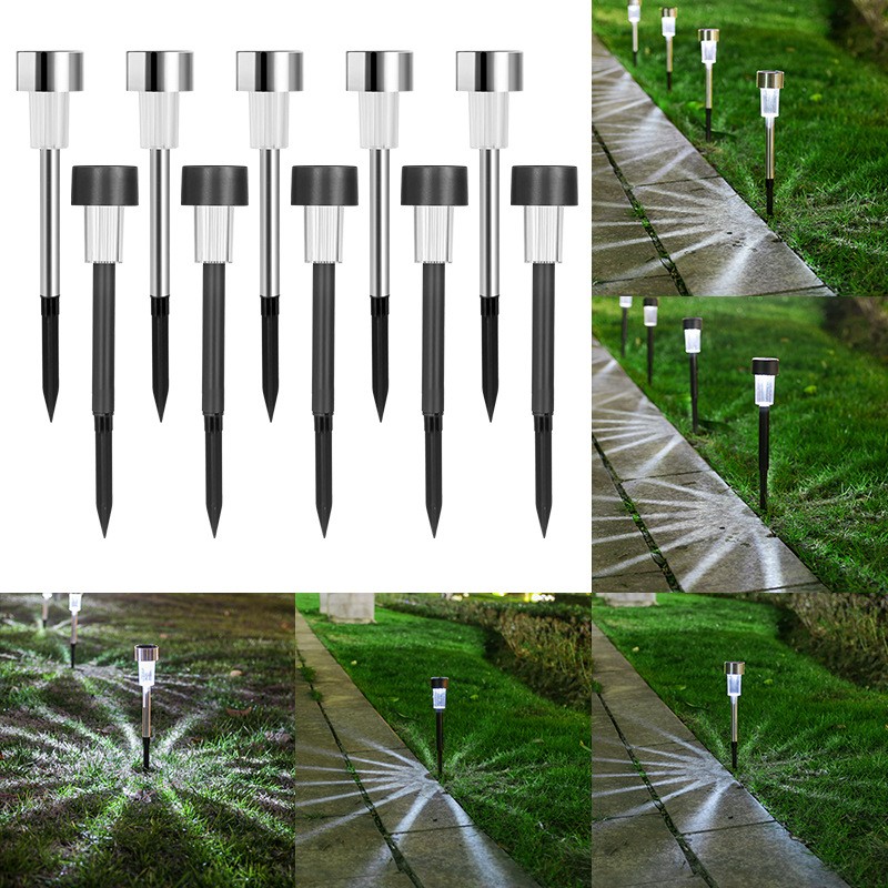 太陽能小管燈戶外庭院花園燈別墅裝飾光影防水氛圍地插草坪小夜燈