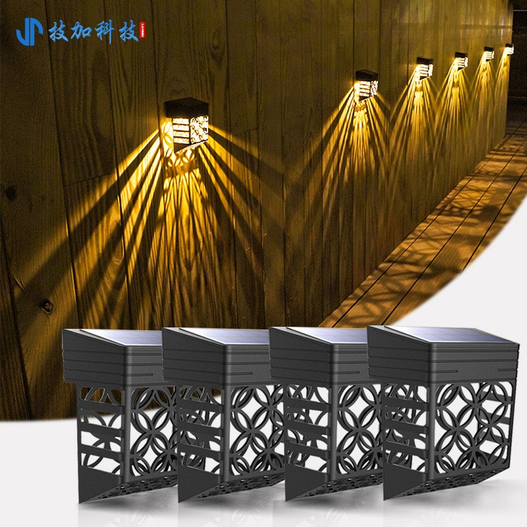 新款跨境戶外太陽(yáng)能LED裝飾燈 家用庭院燈花園柵欄太陽(yáng)能籬笆燈