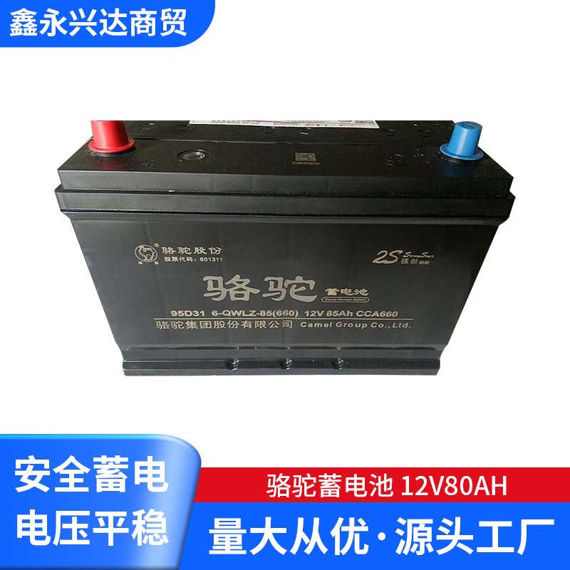 駱駝蓄電池免維護(hù)鉛酸蓄電池 95D31R免維護(hù)型蓄電池12v80ah蓄電池