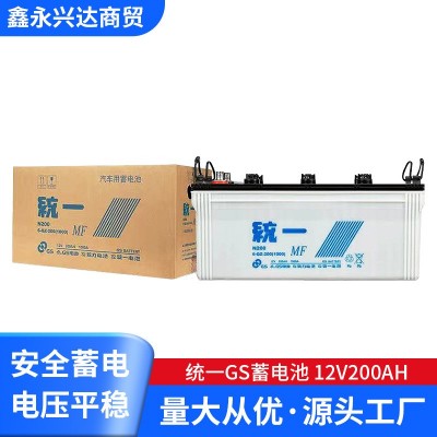 天津經銷鉛酸蓄電池 N200統(tǒng)一GS蓄電池 12v200ah船泊專用電瓶批發(fā)