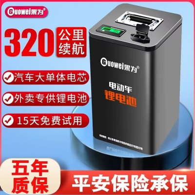 電動車鋰電池60v電瓶車電瓶72V外賣車三四輪車大功率電池48V批發