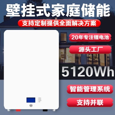 壁掛式太陽能光伏家庭儲能鋰電池48v100ah磷酸鐵鋰儲能電源