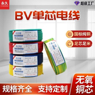 跨境供應(yīng)國標(biāo)BV銅芯電纜線1.5 2.5平方家用電線電纜批發(fā)家裝電源
