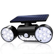 太陽能燈壁燈30LED雙頭可旋轉壁燈 戶外墻壁圍墻庭院花園照明路燈