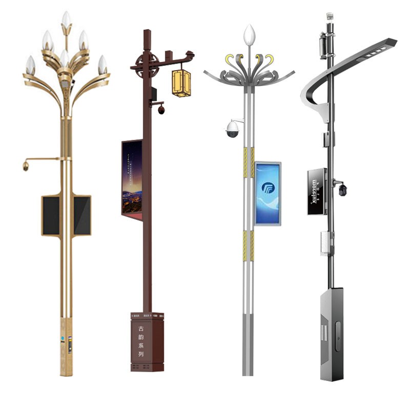 廠家直供LED智慧路燈桿 智能wifi路燈充電樁監控物聯網廣場道路燈