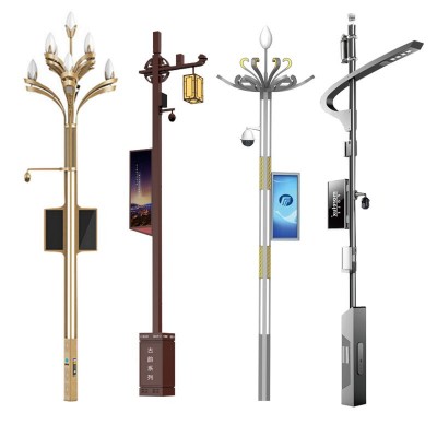 廠家直供LED智慧路燈桿 智能wifi路燈充電樁監控物聯網廣場道路燈