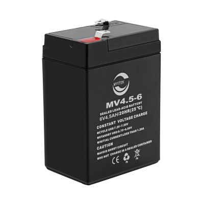 廠家供應 6V4.5AH應急燈蓄電池免維護閥控式鉛酸儲能蓄電池批發