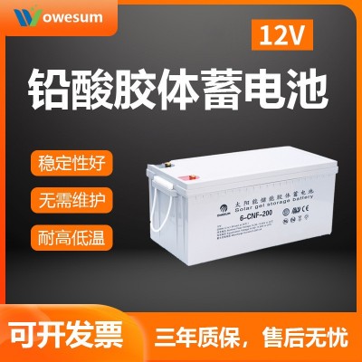 12v鉛酸膠體蓄電池 免維護太陽能蓄電池 戶外儲能閥控式蓄電池