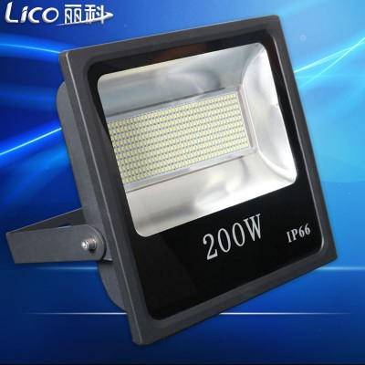 跨境led泛光燈鋁材室外照明燈具廣告燈200W方形投光燈批發