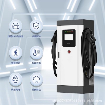 直流落地式充電樁60KW-180KW國標雙槍掃碼商場停車場商用充電槍