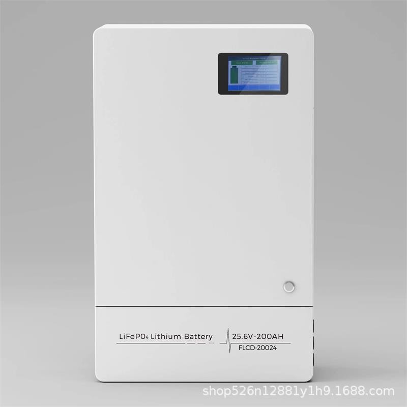 掛壁式磷酸鐵鋰電池51.2V100AH-200A家庭儲能系統(tǒng)智能管理電池組