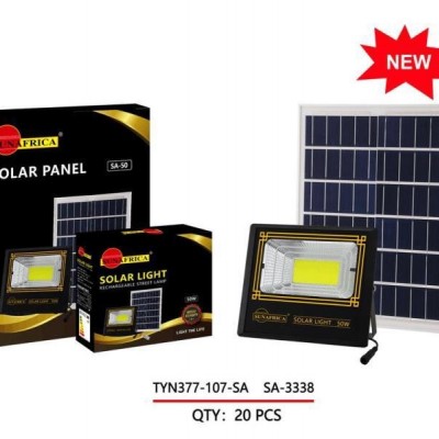 SUNAFRICA外貿現貨50W戶外照明便攜式墻掛燈工作應急太陽能路燈