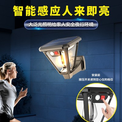 新款太陽能燈戶外庭院燈路燈花園地插燈感應鎢絲燈家用太 陽能壁燈