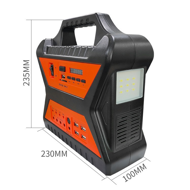 現貨10W18V太陽能小系統發電機帶手電筒應急電源宿營可帶電視風扇