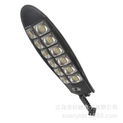 跨境新款LED強(qiáng)光小路燈雙排路燈太陽(yáng)能庭院燈感應(yīng)路燈戶外防雨